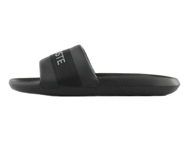 Sandalias Lacoste Croco Slide Negro para Hombre