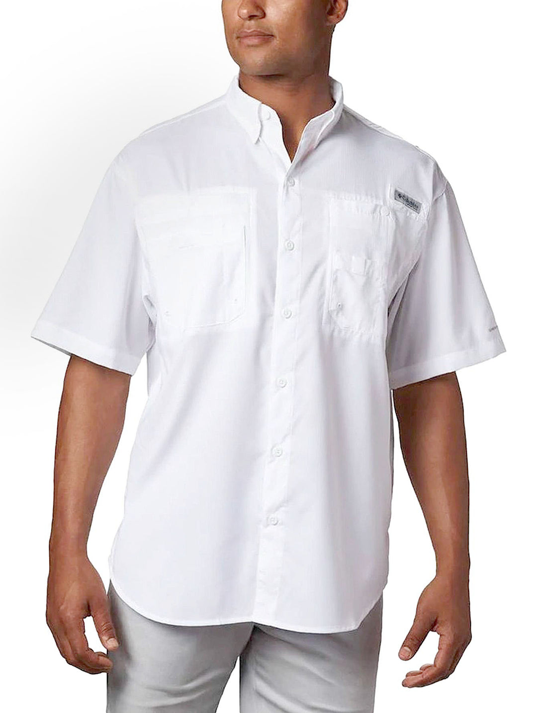 Camisa Columbia Tamiami Manga Corta Blanco para Hombre