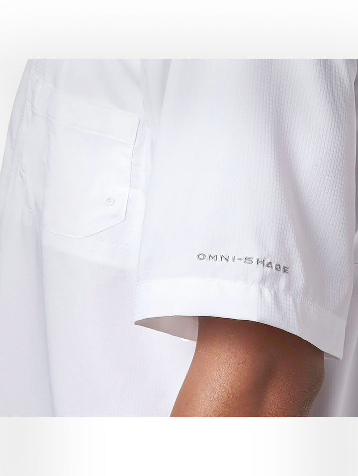 Camisa Columbia Tamiami Manga Corta Blanco para Hombre