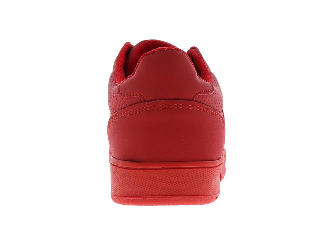 Tenis casuales color rojo para niño con suela y agujetas del mismo tono.