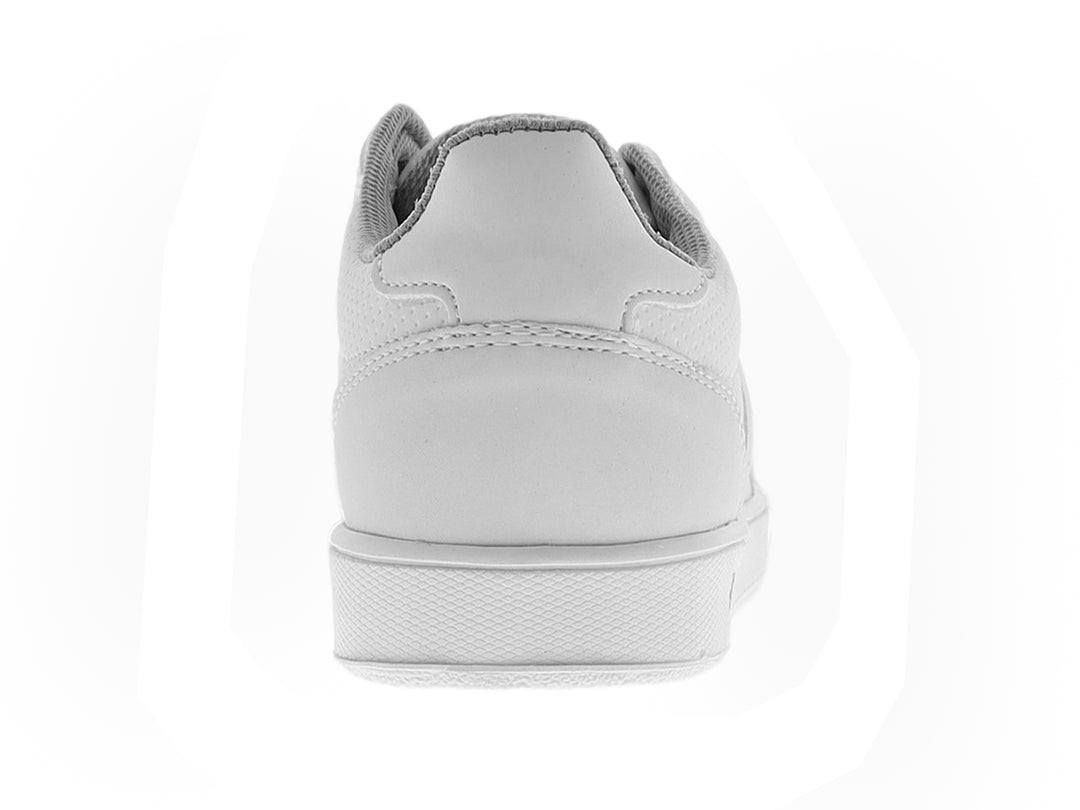 Tenis blancos NEWK para Niño con detalles en gris y suela blanca.