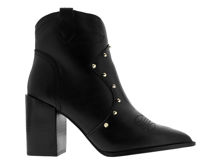 Botines Casuales Westies Negro con Tachuelas