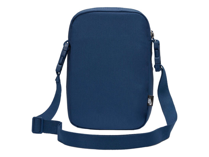 Bolsa de hombro Nike Heritage en color azul marino con logotipo Laser Blue y correa ajustable.