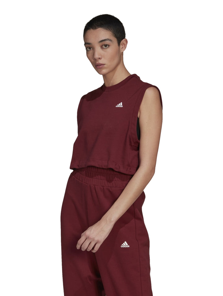 Playera Adidas Studio Tank Color Burgundy para Mujer
