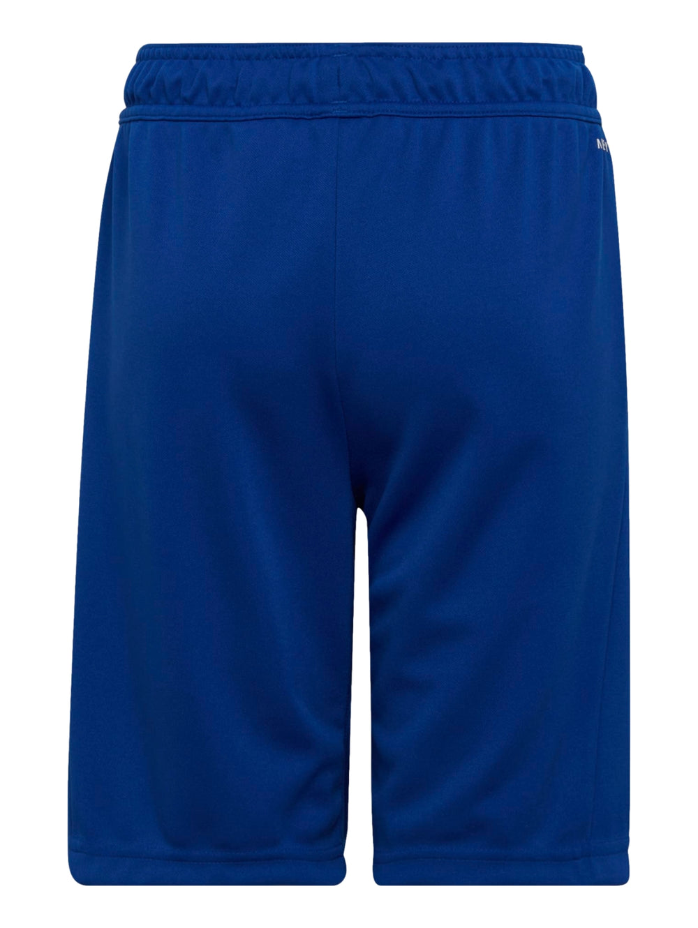 Pantalones cortos deportivos Adidas color azul royal con logo blanco en la pierna.