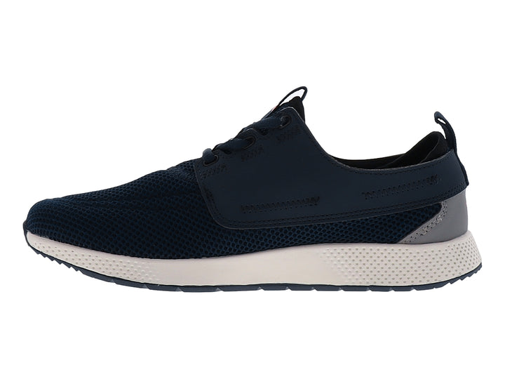 Tenis deportivos SPERRY STS color azul marino con suela blanca y tejido de malla.