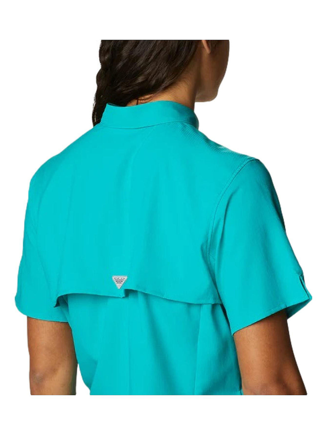 Camisa Columbia PFG Tamiami II de manga corta en color verde para mujer.