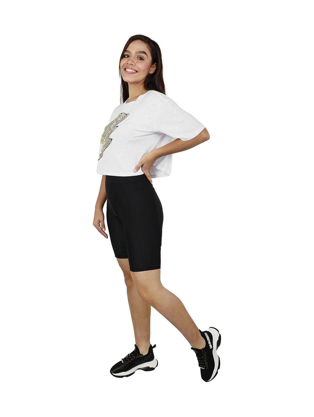 Juliana Favela Biker Shorts Negro para Mujer