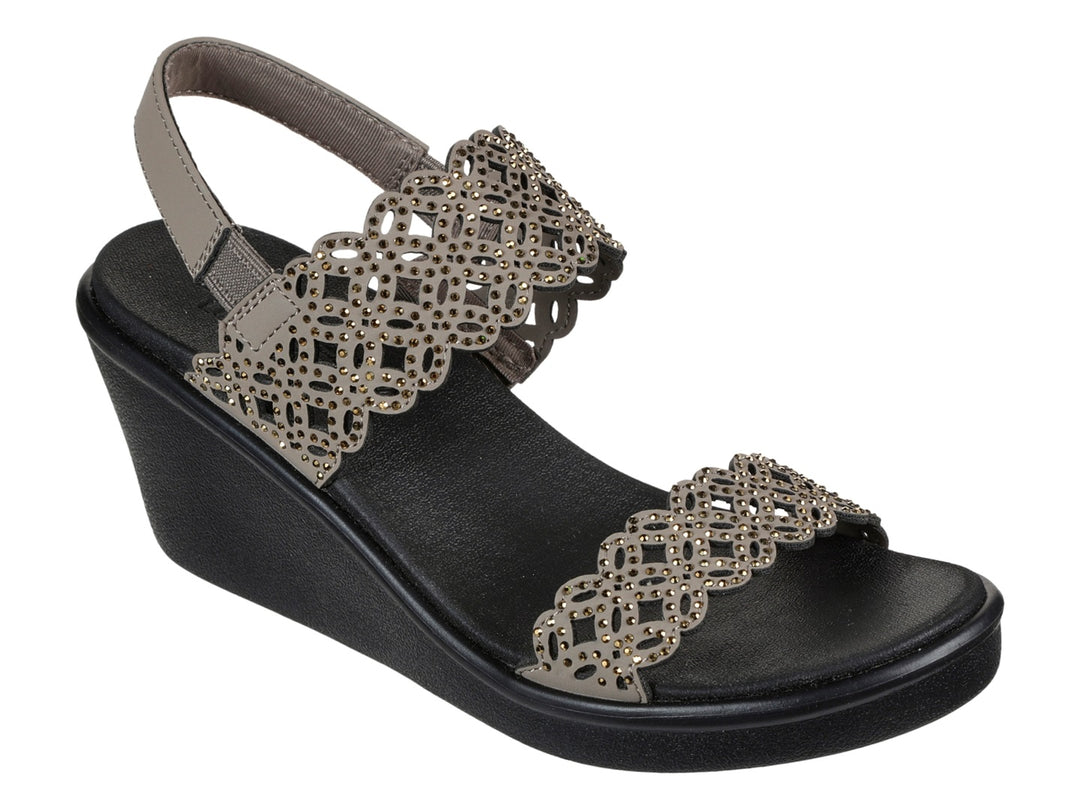 Sandalias Skechers Rumble On Beige para Mujer