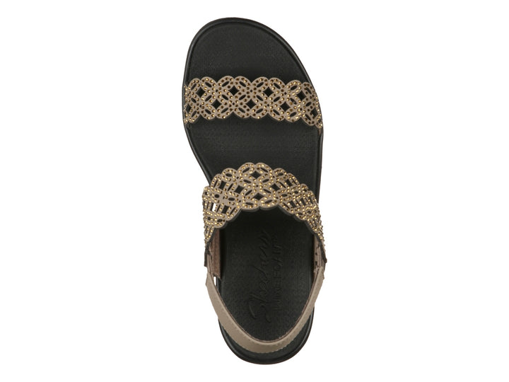 Sandalias Skechers Rumble On Beige para Mujer