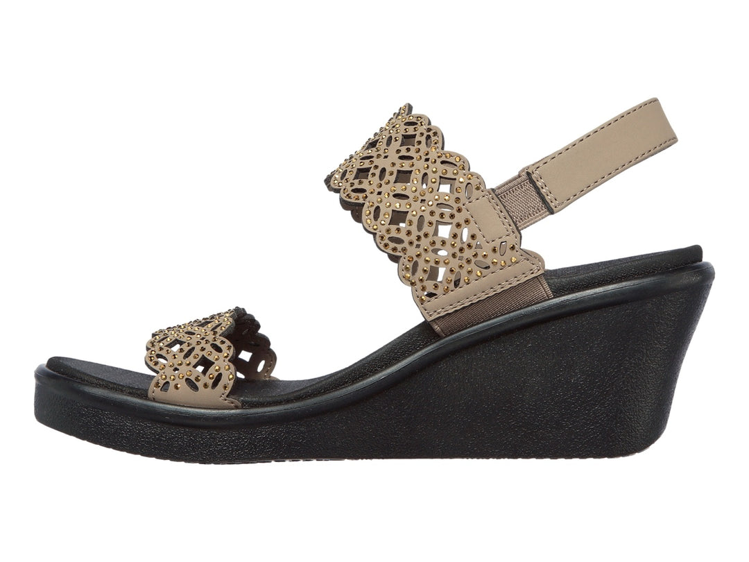 Sandalias Skechers Rumble On Beige para Mujer