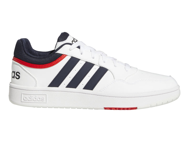 Tenis Adidas Hoops 3.0 Blanco Azul y Rojo para Hombre