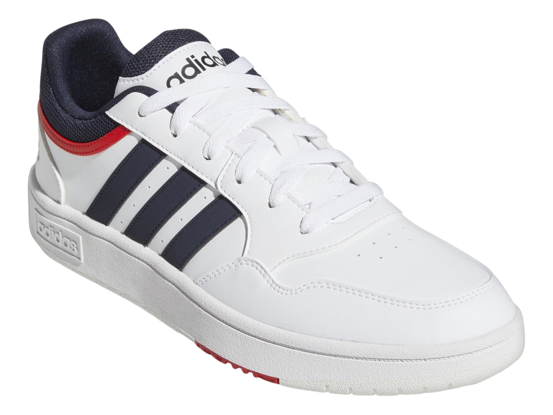 Tenis Adidas Hoops 3.0 Blanco Azul y Rojo para Hombre