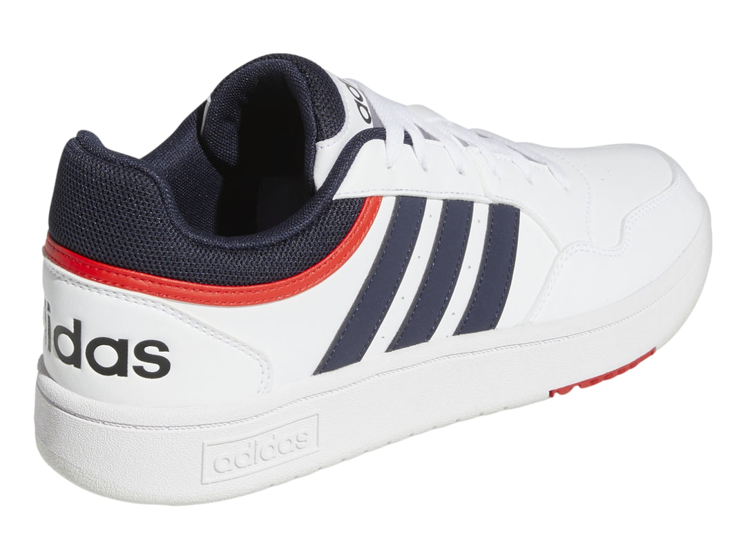 Tenis Adidas Hoops 3.0 Blanco Azul y Rojo para Hombre