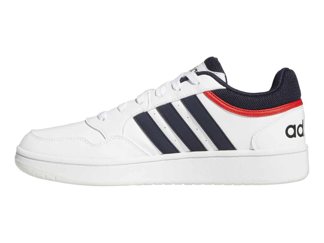 Tenis Adidas Hoops 3.0 Blanco Azul y Rojo para Hombre