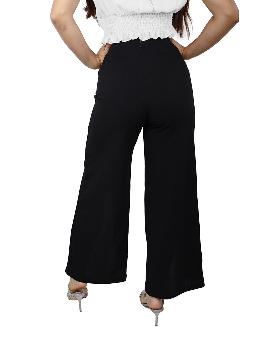 Pantalón Vanidad Negro con Abertura para Mujer
