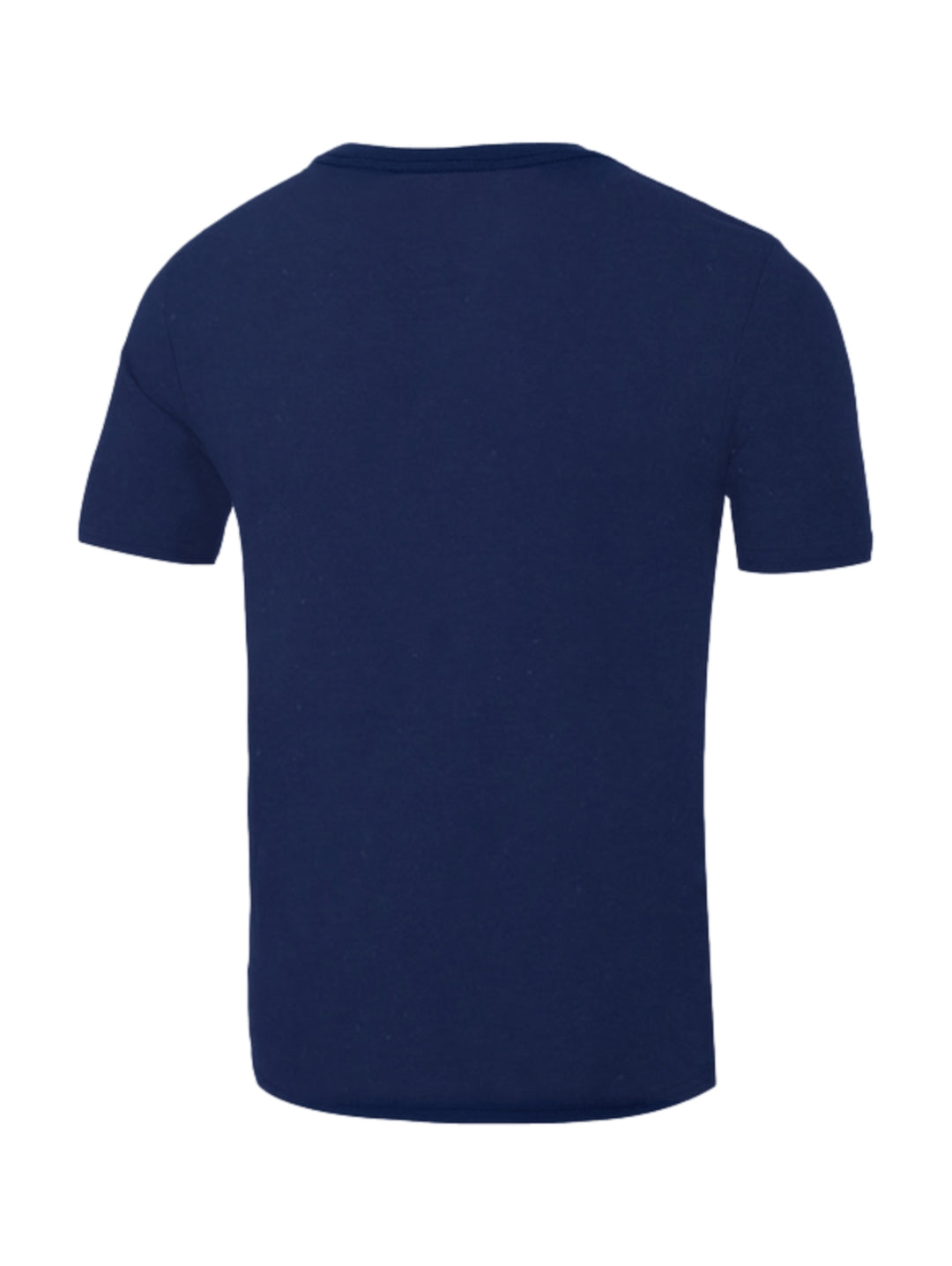 Playera FILA de color azul marino con logotipo grande en el pecho en colores rojo y blanco.