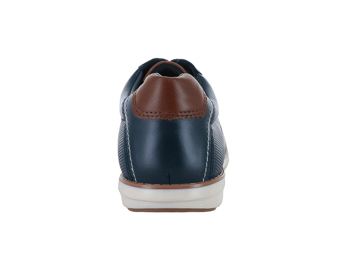 Zapato casual Nevada color azul con detalles en café y suela blanca para Hombre.