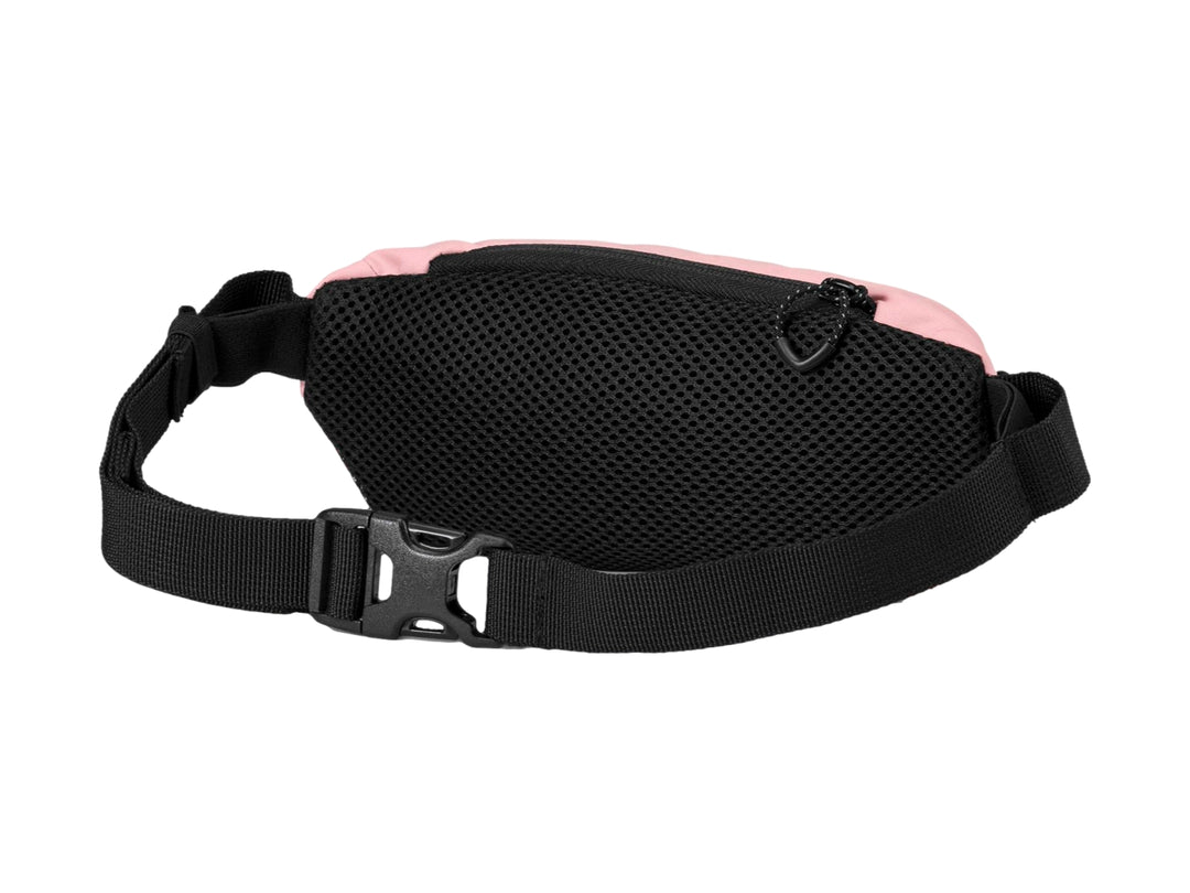 Riñonera PUMA color rosa bridal rose con detalles y correa en color negro.