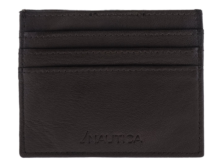 Cartera Nautica de Cuero Color Café para Hombre