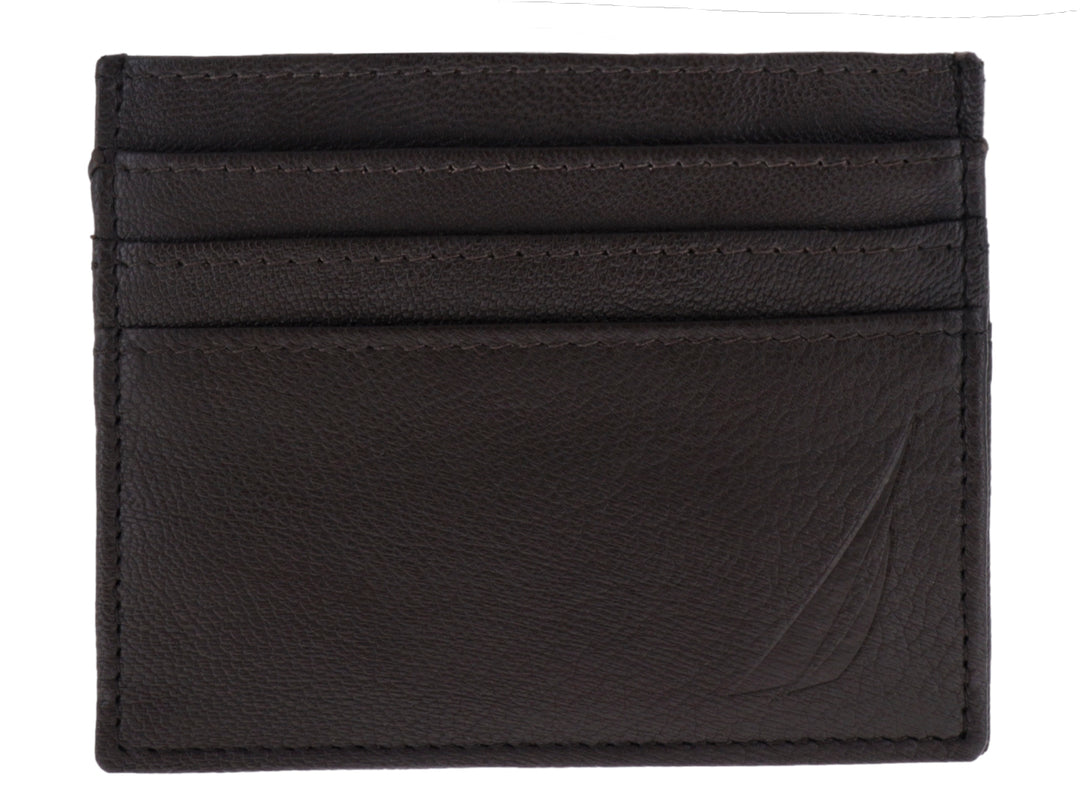 Cartera Nautica de Cuero Color Café para Hombre