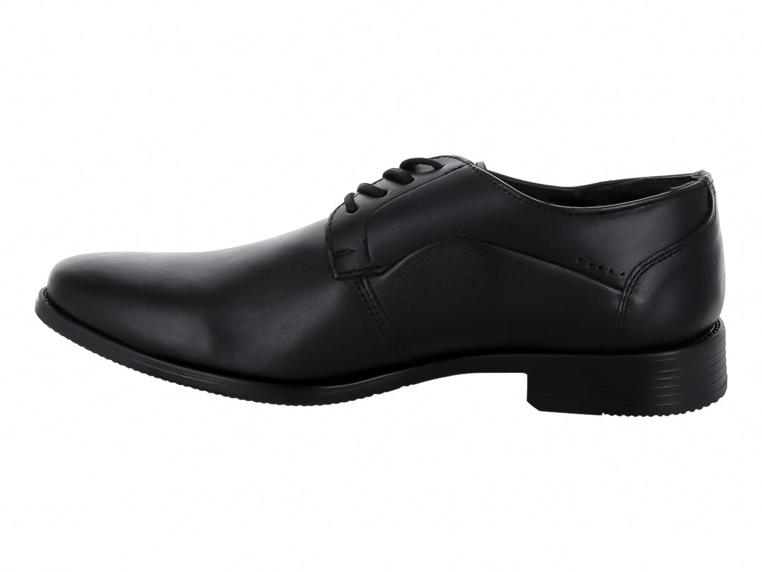 Zapato formal de color negro para hombre con cordones y acabado liso.