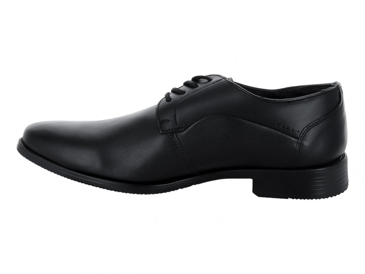 Zapato formal de color negro para hombre con cordones y acabado liso.