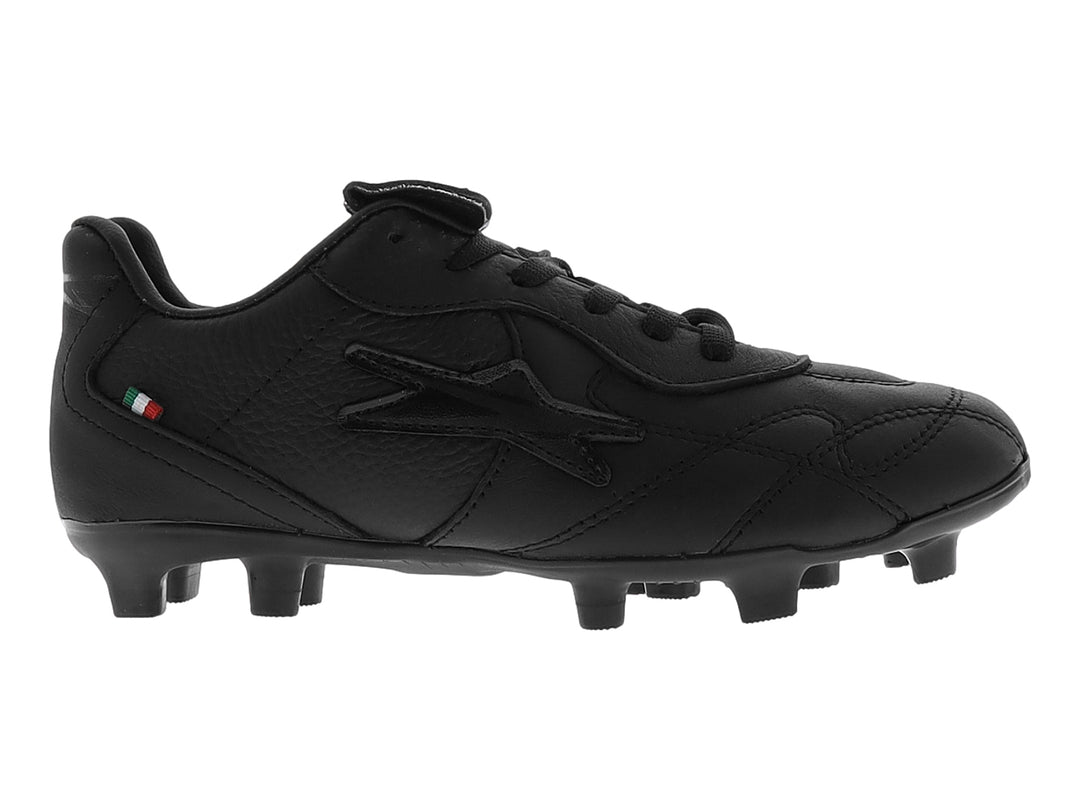 Tenis de fútbol color negro con suela de tacos para pasto, marca EESCORD.