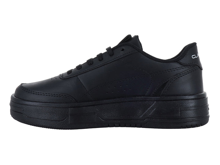 Zapato deportivo Clasben color negro con suela de plataforma ancha y cordones