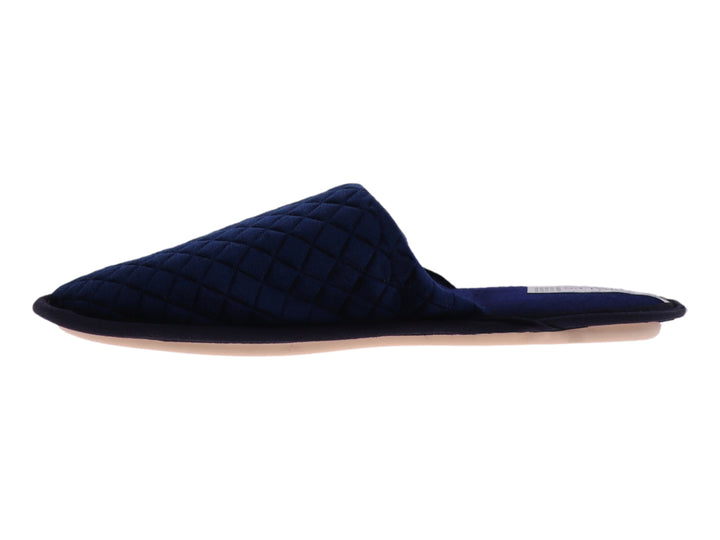 Pantuflas Cabrales de Terciopelo Azul Marino para Mujer