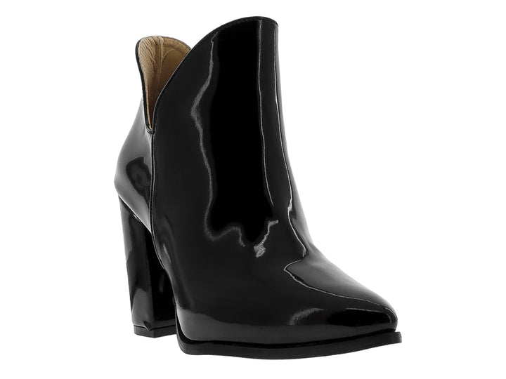 Botines Luna Rosa Charol Negro para Mujer