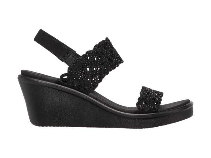 Sandalias Skechers Rumble On Negro para Mujer