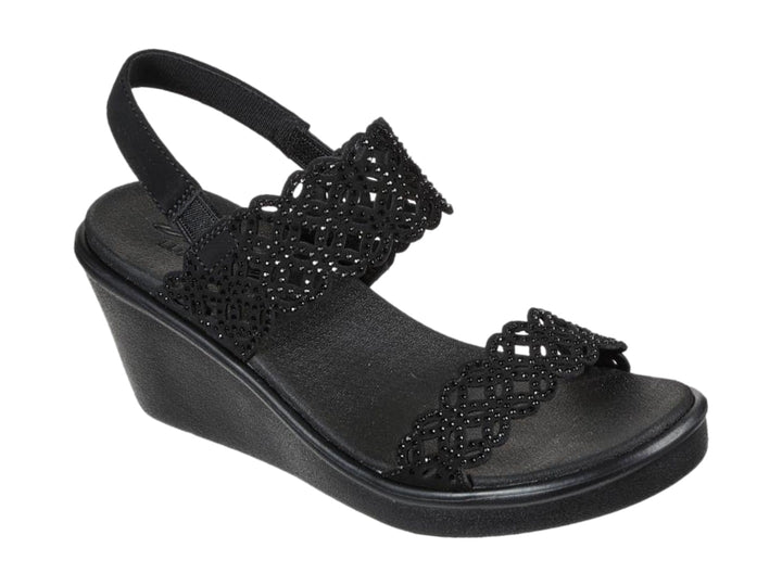 Sandalias Skechers Rumble On Negro para Mujer