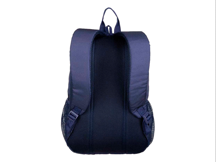 Mochila Samsonite Elevation Bison en color azul marino con múltiples compartimentos y bolsillos laterales de malla.
