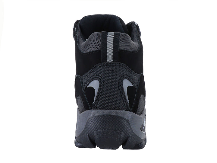 Botín deportivo Jeep color negro con detalles en gris y suela robusta para senderismo.