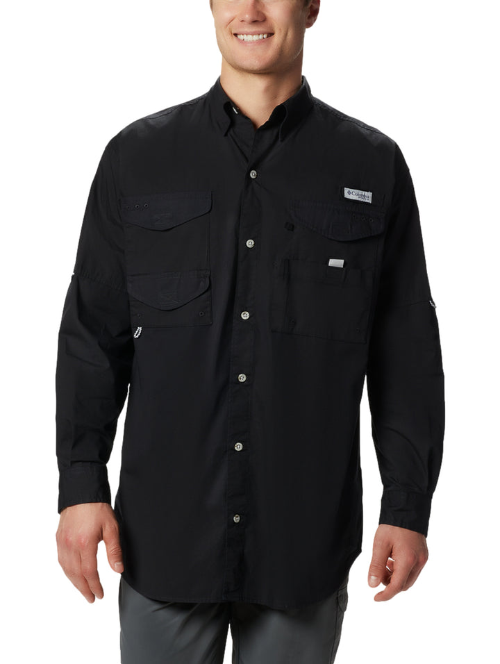 Camisa Columbia PFG Bonehead Manga Larga Negro para Hombre