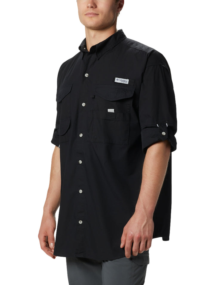 Camisa Columbia PFG Bonehead Manga Larga Negro para Hombre