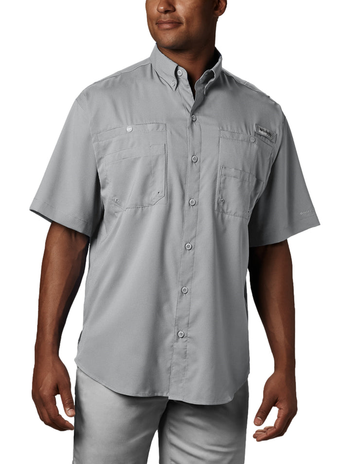 Camisa Columbia Tamiami II Manga Corta Gris para Hombre