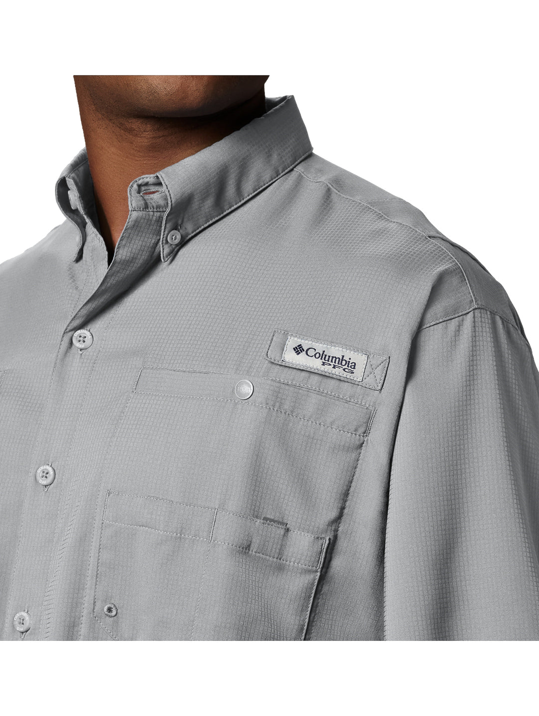 Camisa Columbia Tamiami II Manga Corta Gris para Hombre