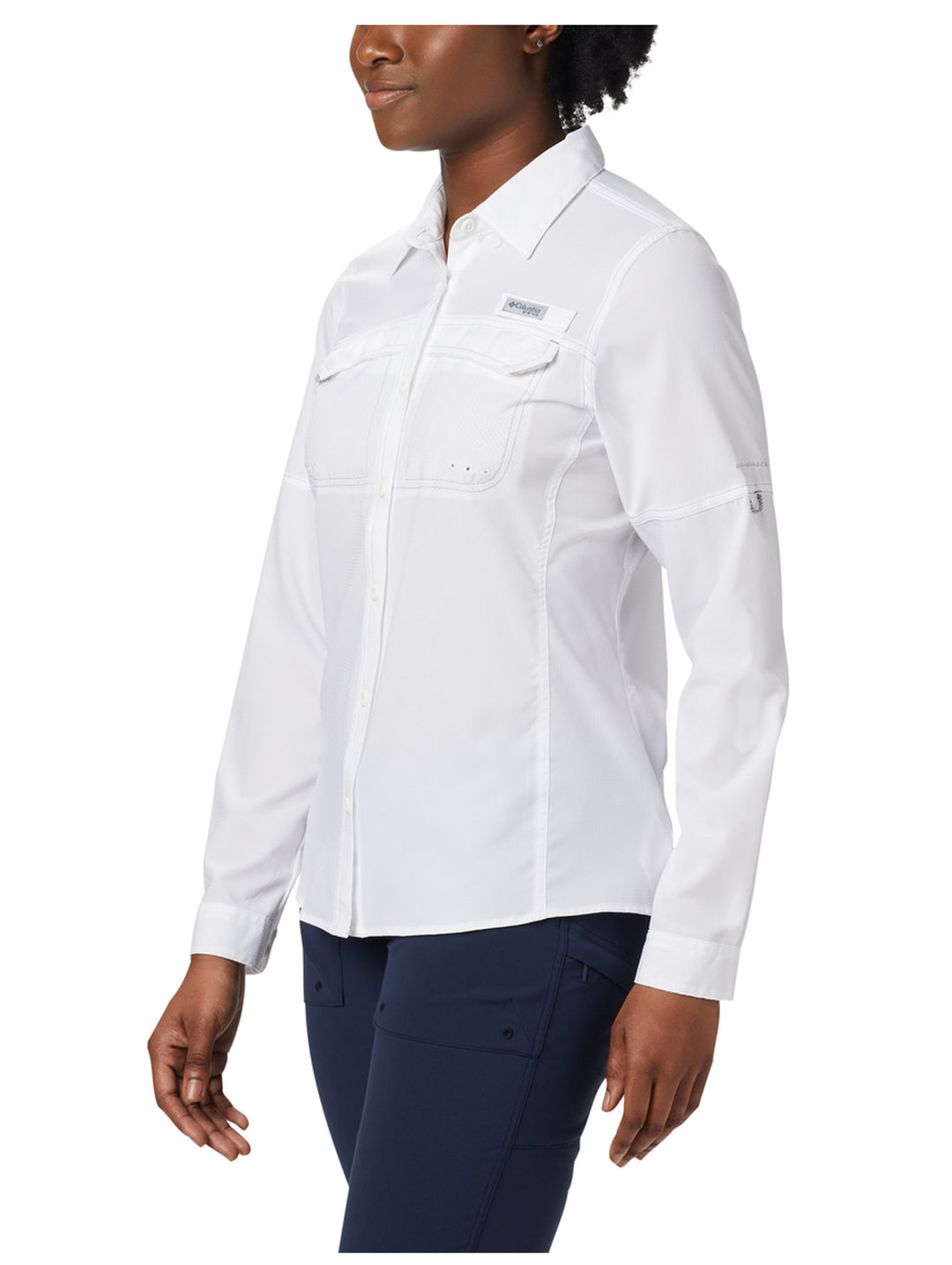 Columbia Camisa Manga Larga Blanca para Hombre