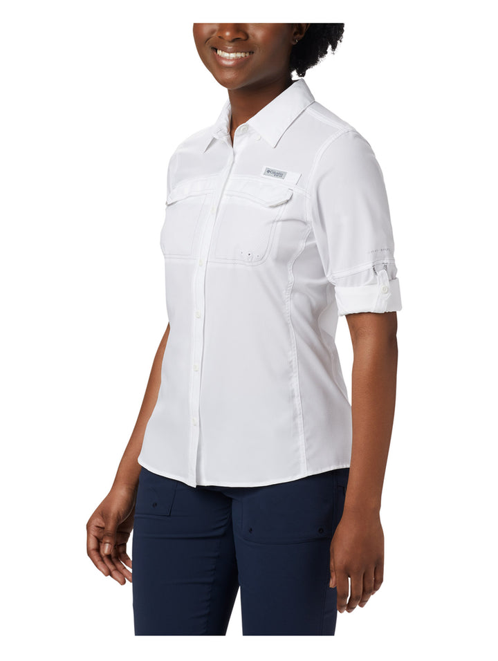 Columbia Camisa Manga Larga Blanca para Hombre