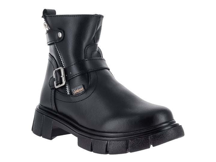 Botines Coloso para Niña en Piel Negro
