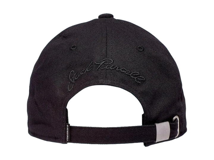 Gorra negra Converse con bordado de una sonrisa y la palabra &