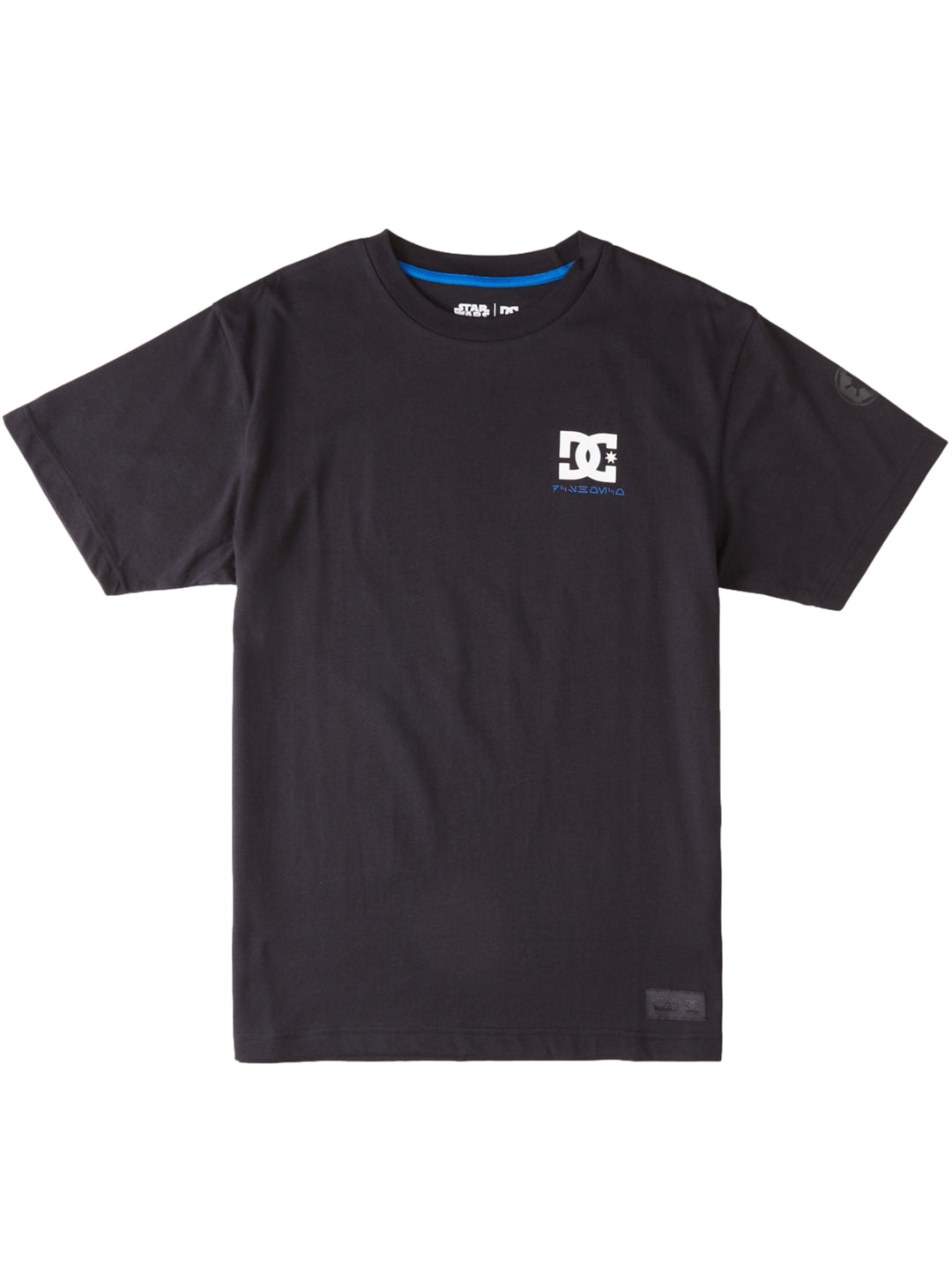 Vista trasera de camiseta negra con estampado de Stormtrooper y el texto &