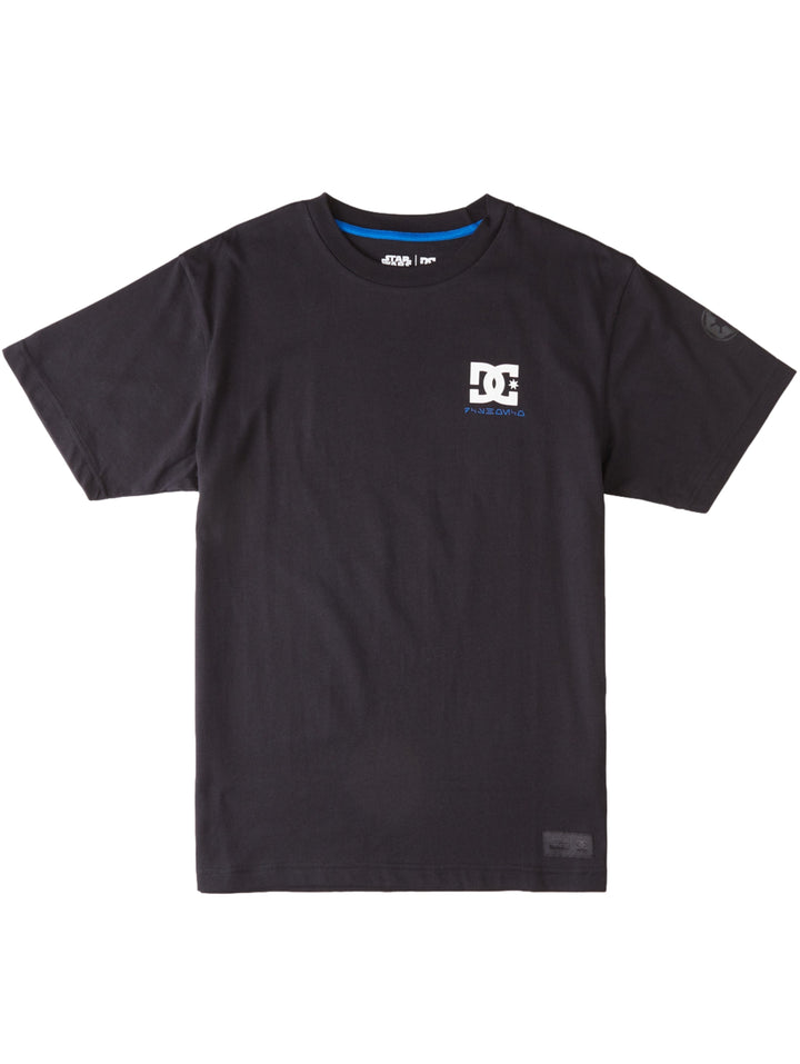 Vista trasera de camiseta negra con estampado de Stormtrooper y el texto &