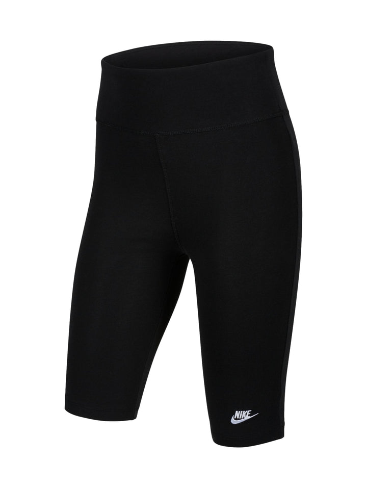 Pantalones cortos deportivos Nike de color negro, ajustados al cuerpo.