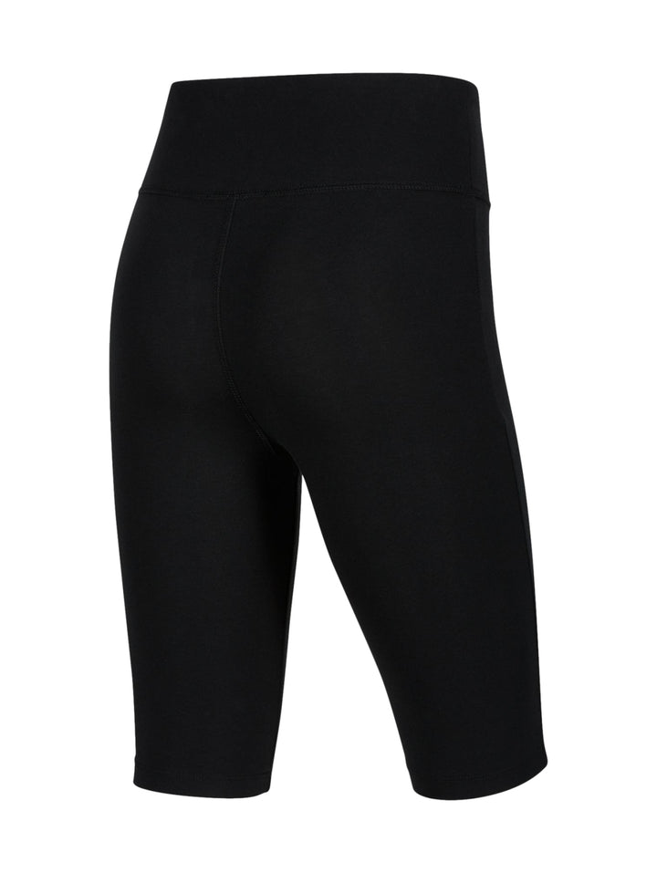 Pantalones cortos deportivos Nike de color negro, ajustados al cuerpo.