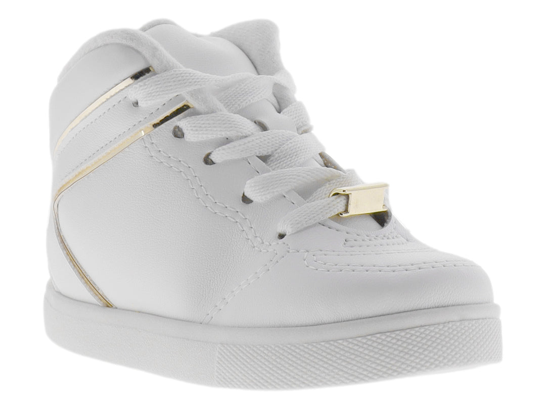 Tenis Molekinha Blanco y Dorado para Niña