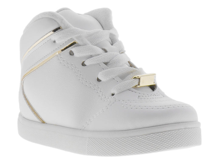 Tenis Molekinha Blanco y Dorado para Niña