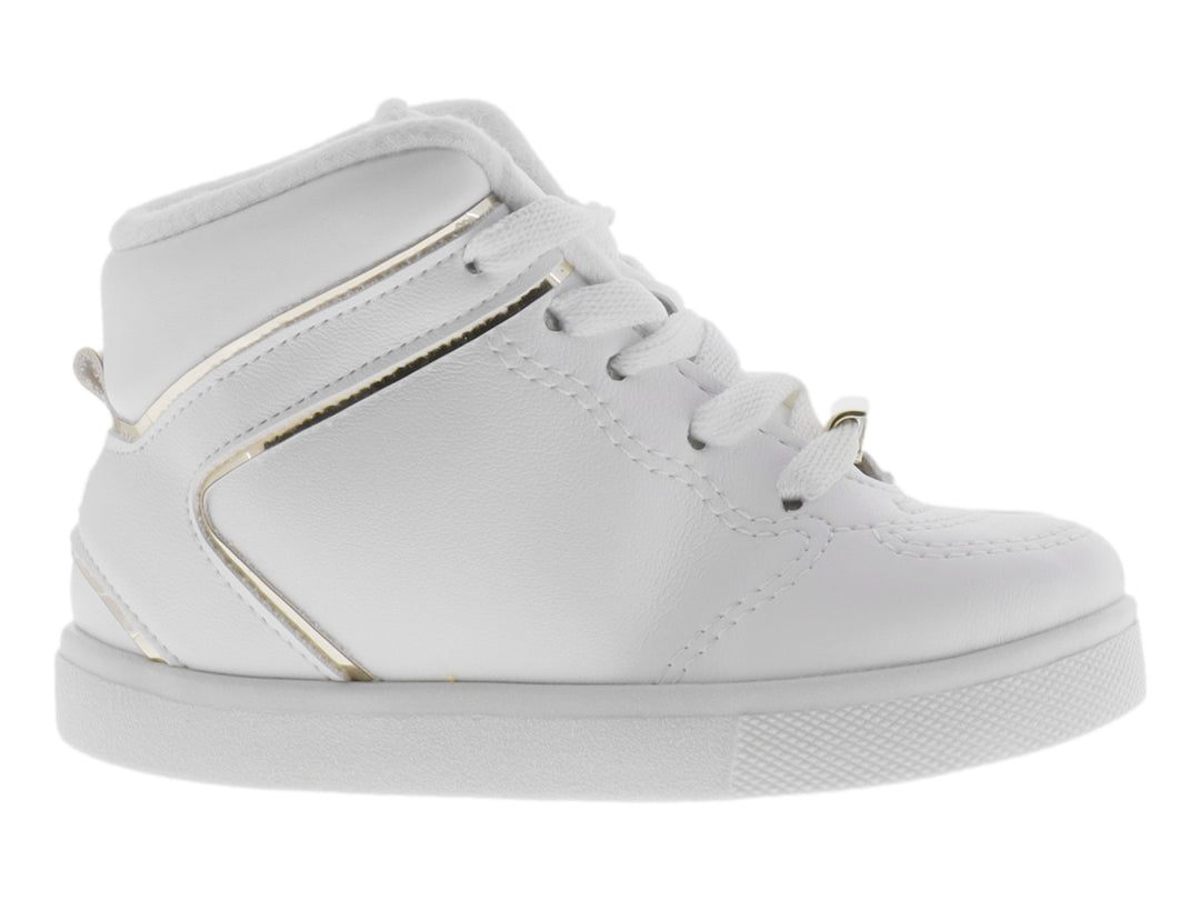 Tenis Molekinha Blanco y Dorado para Niña